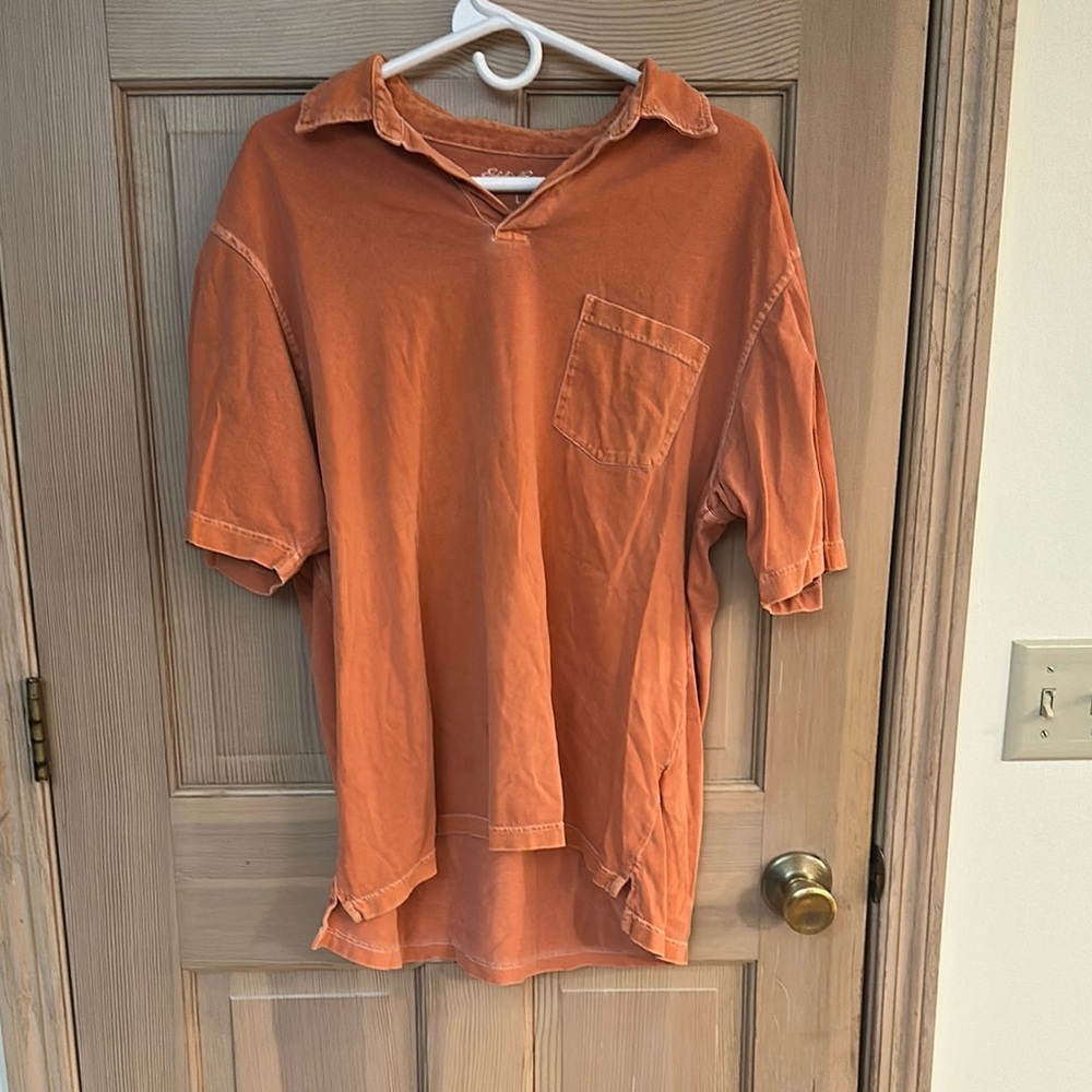 Men's Orange Casual Shirt